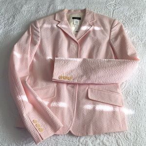 J.Crew pink poplin blazer 0